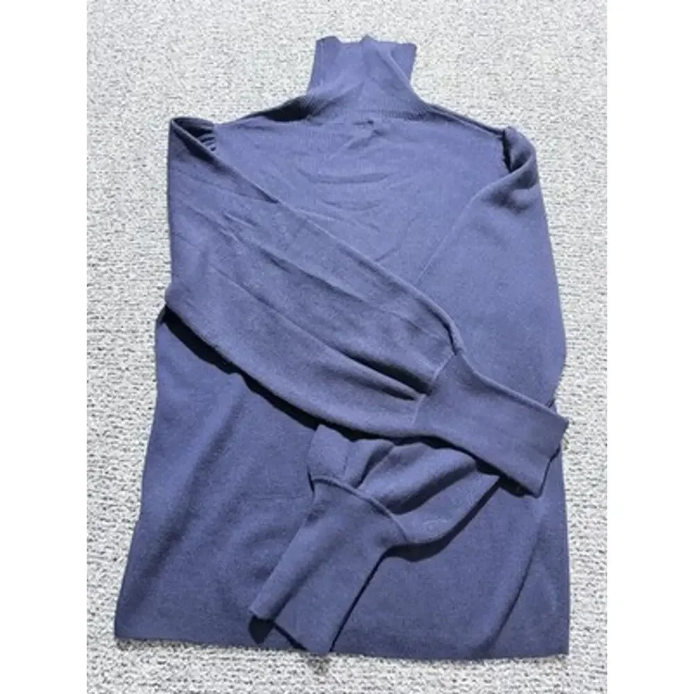 J. Crew Dark Academia Navy Puff Sleeved Turtleneck Regencycore (Vintage) Inspire